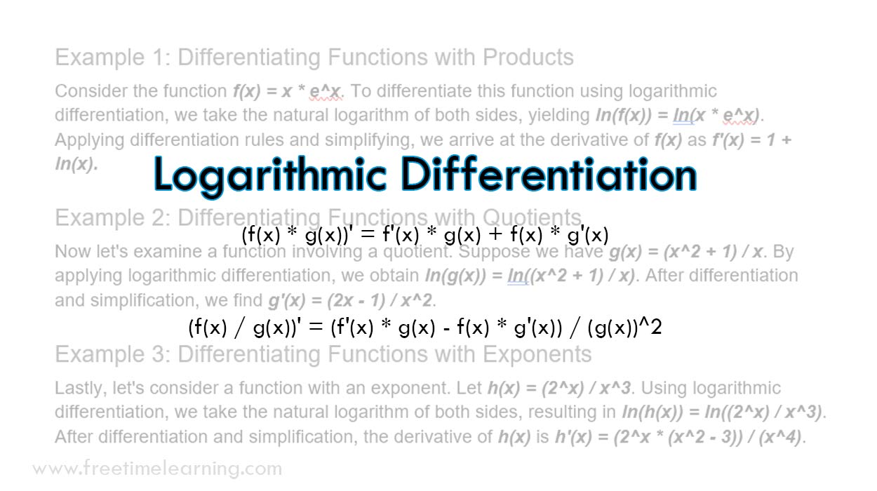 A Step-by-Step Guide to Logarithmic Differentiation