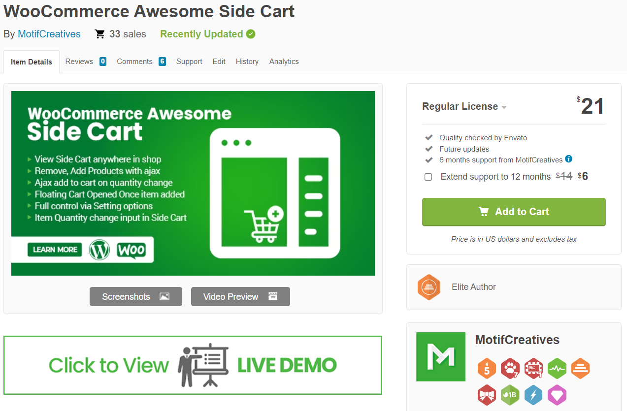 WooCommerce Awesome Side Cart (Ajax)