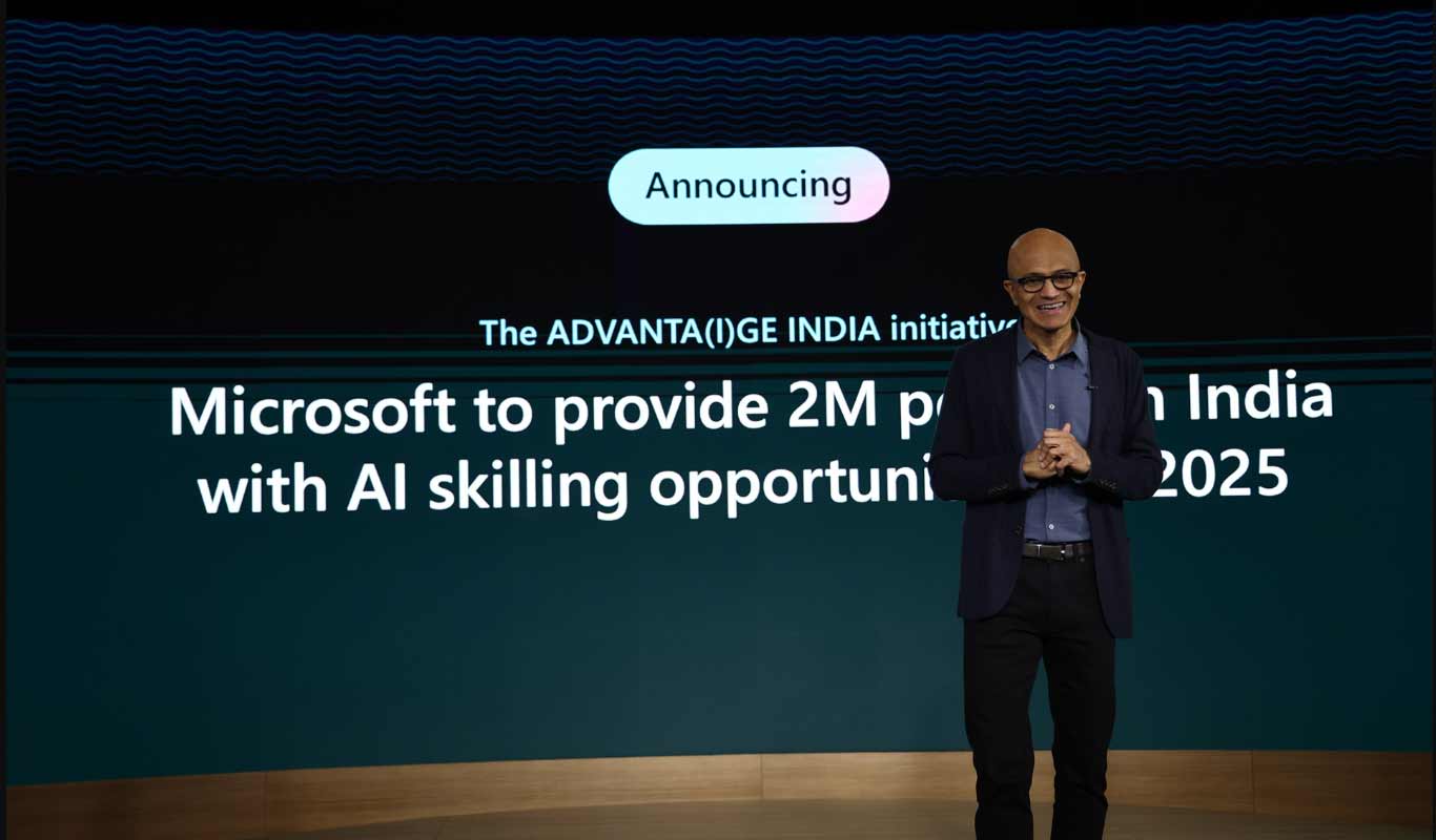 Satya Nadella Said Microsoft to provide AI skilling to 2 mn Indians by 2025